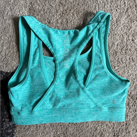 Peloton Green/Teal Sports Bra Racerback - Picture 2 of 6